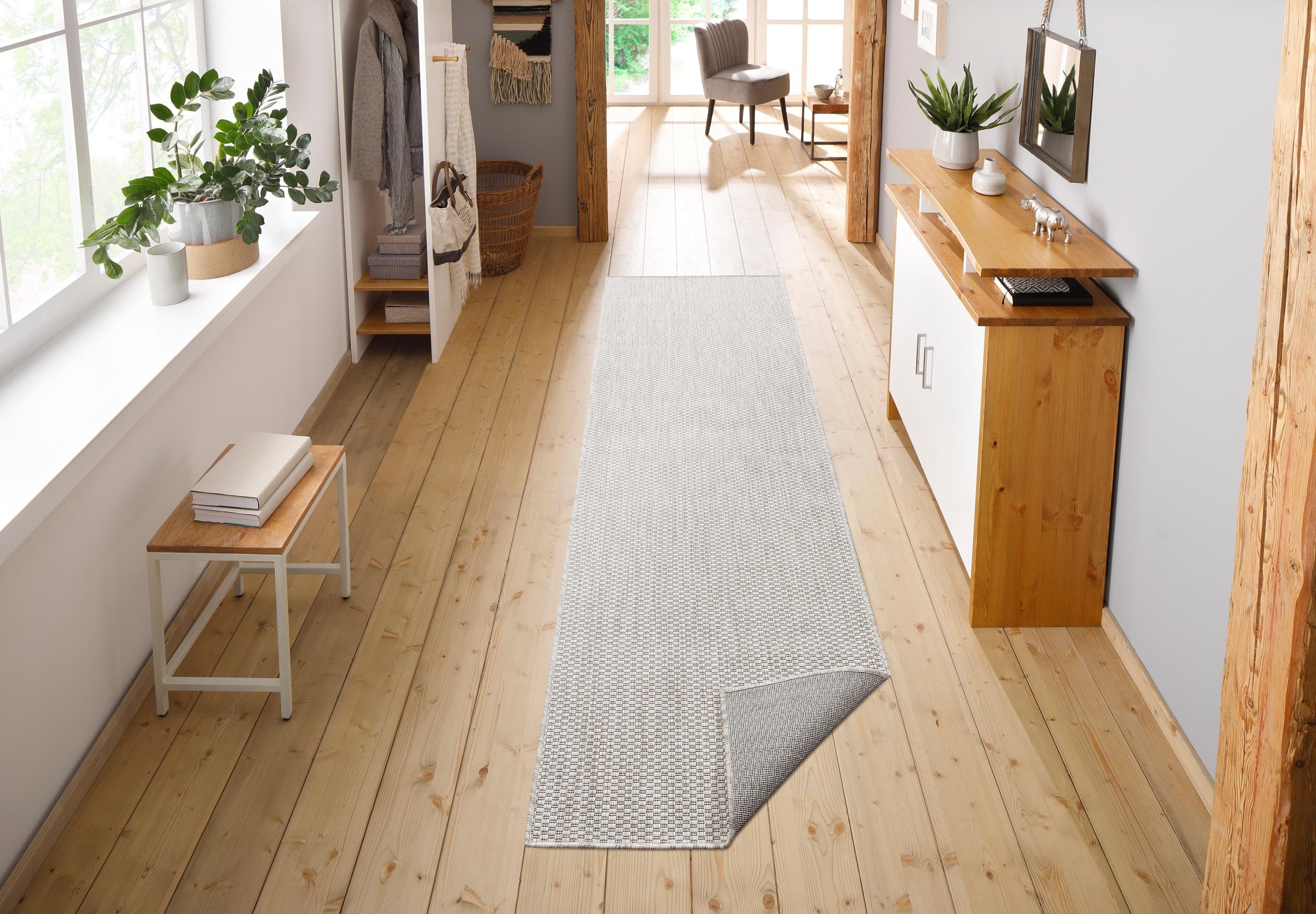 Läufer Rhodos, my home, rechteckig, Höhe: 3 mm, Outdoor geeignet, Sisal-Optik, Wetterfest & UV-beständig, Wendeteppich