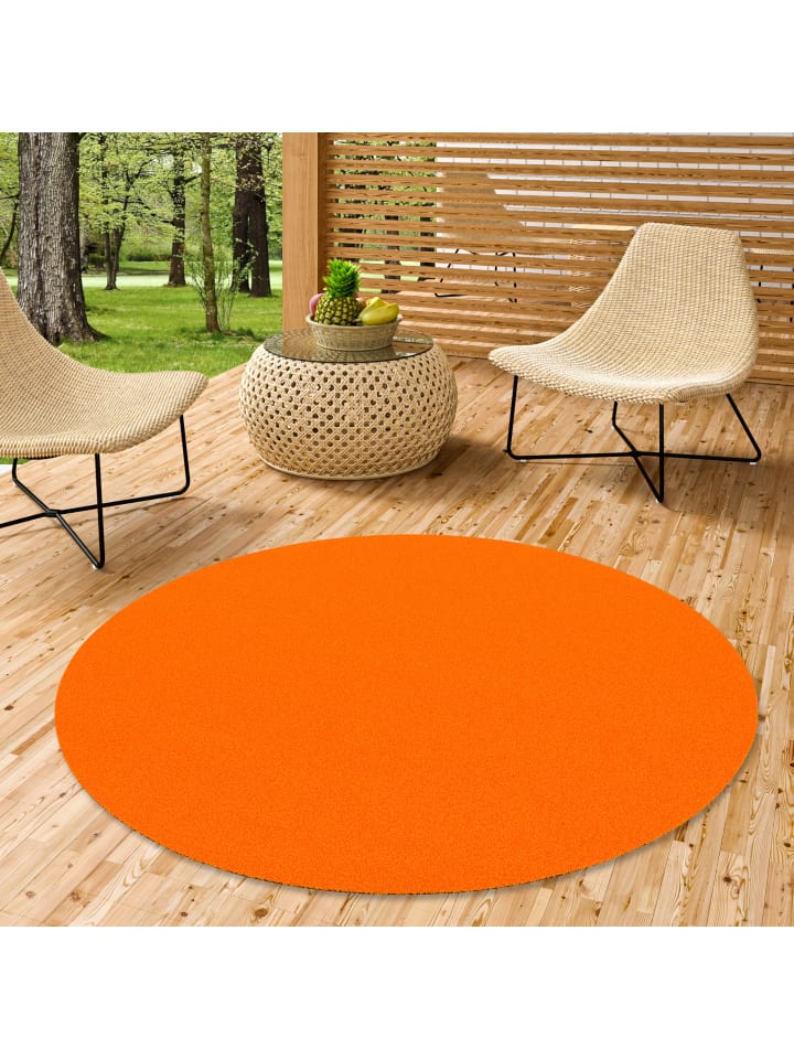 Snapstyle Luxus Designer Kunstrasen Miami Rund in Rot günstig kaufen 133 x 133 cm