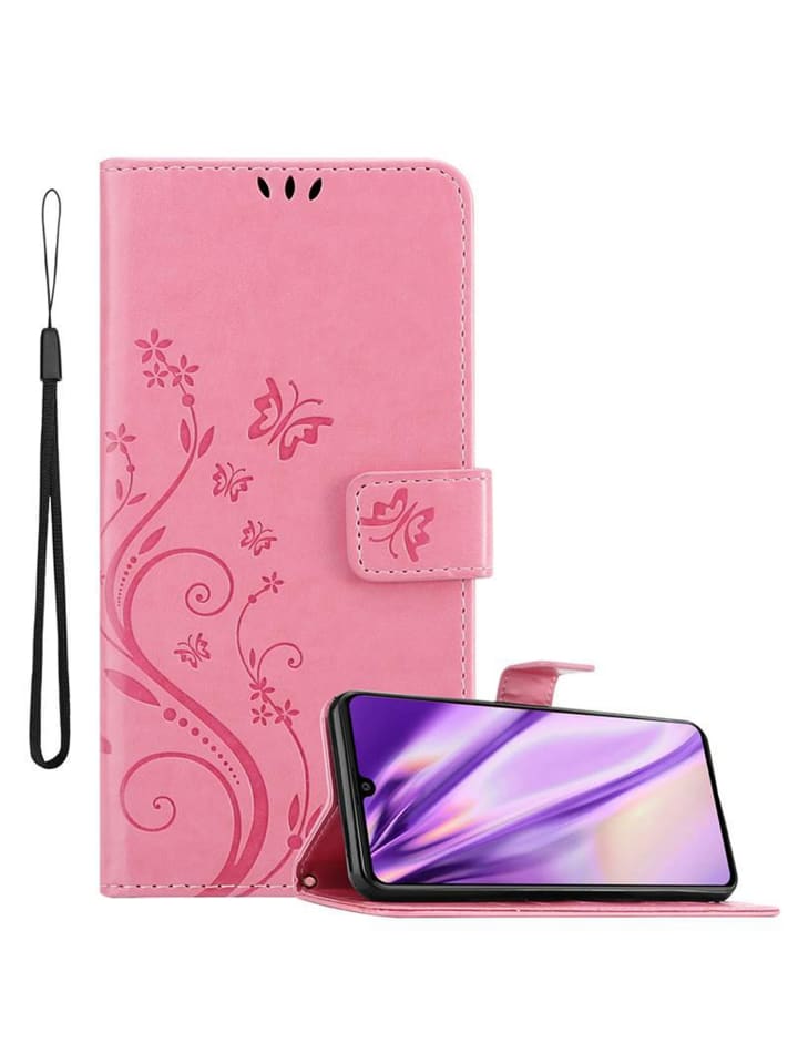 cadorabo Hülle für Samsung Galaxy A41 Blumen Design in FLORAL ROSA günstig kaufen onesize