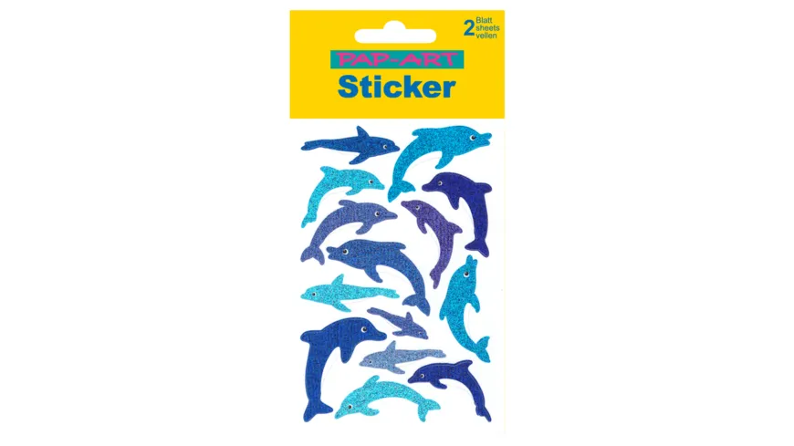 PAP-ART Sticker Delfine Glitzerfolie/Hologrammfolie/Laserfolie