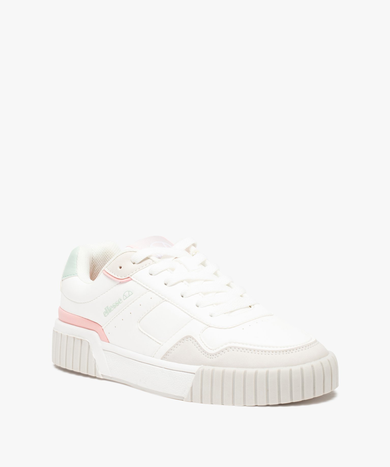 Baskets femme colorées à lacets – Ellesse Tania blanc | GEMO