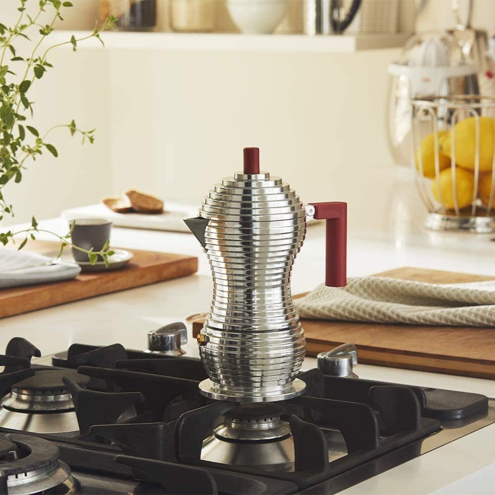 Alessi Espressokocher Pulcina, Rot