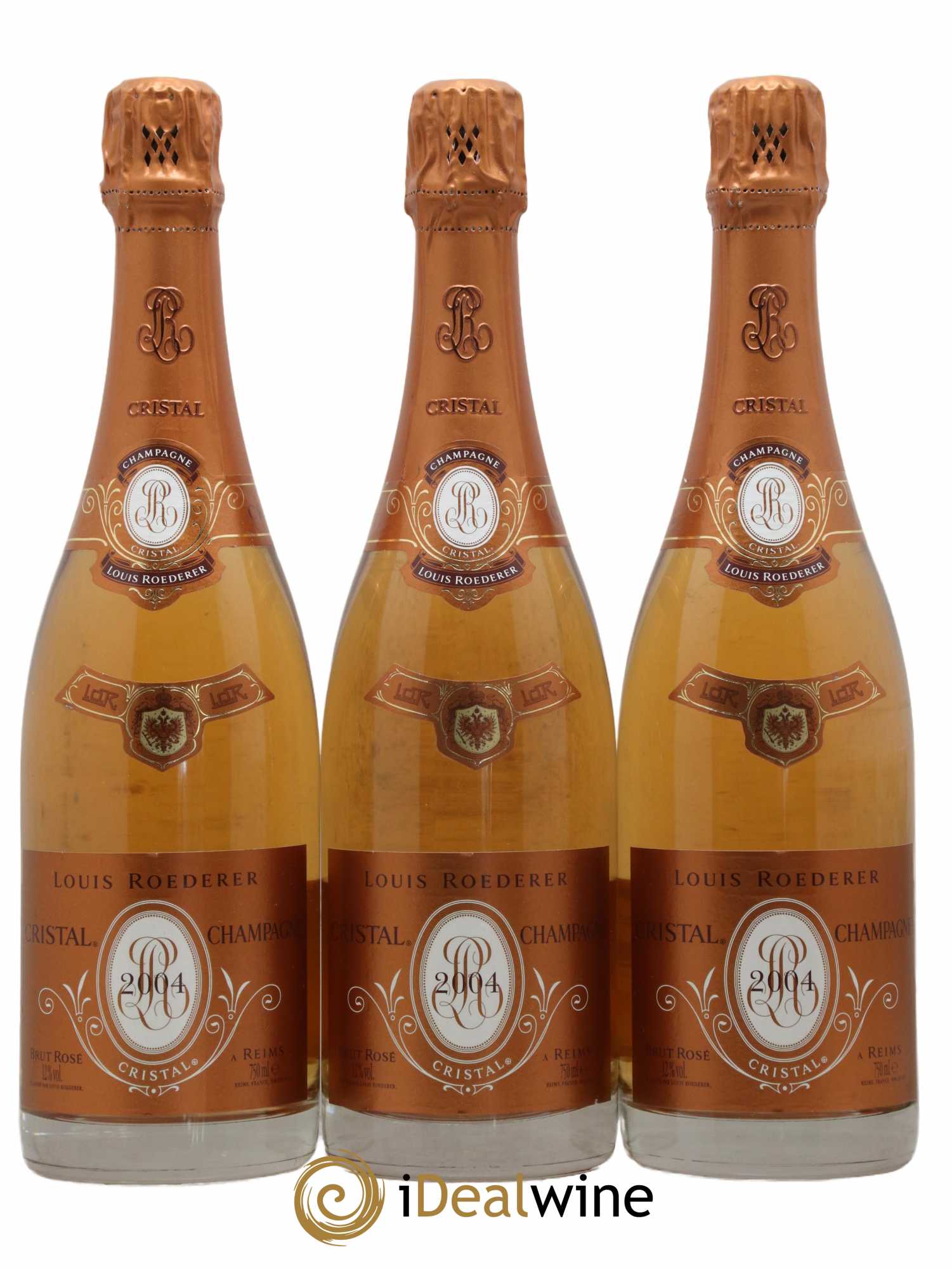 Cristal Louis Roederer  2004 - Lot de 3 Bouteilles
