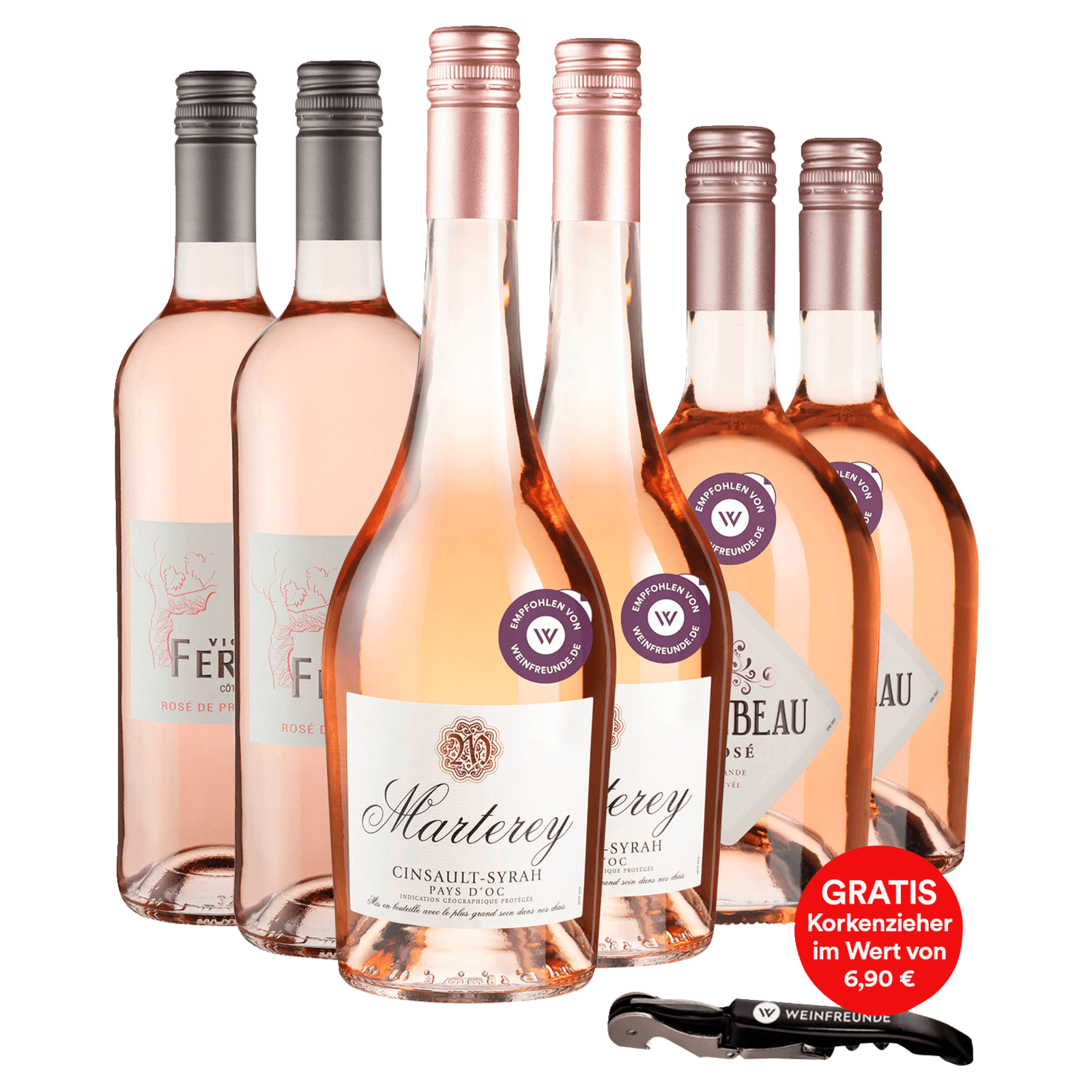 Wein-Set Rosé trocken 6x0,75l