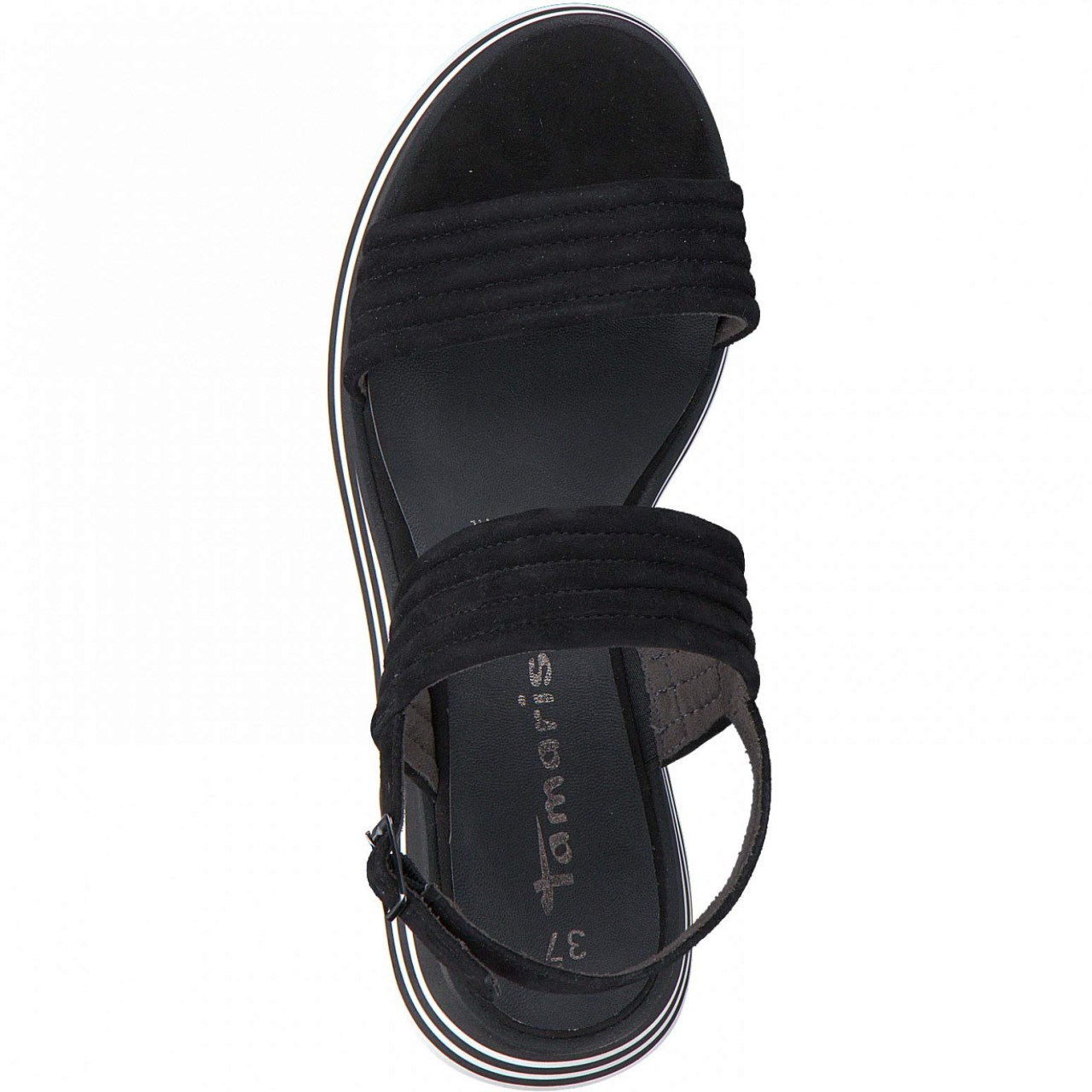TAMARIS Komfort Sandalen schwarz Da.-Sandalette