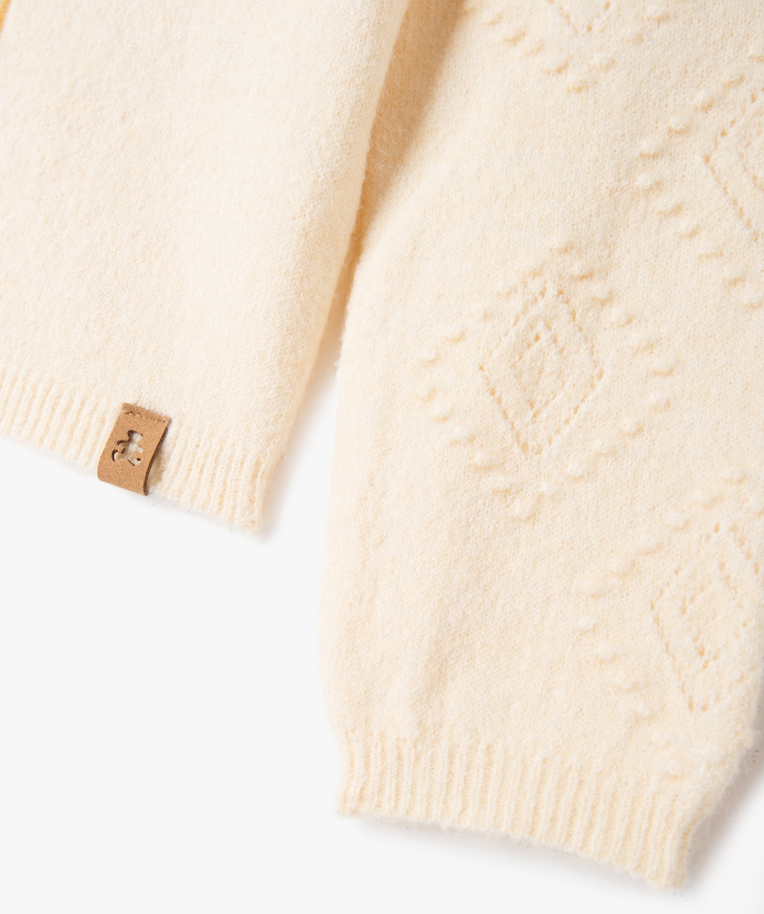 Gilet fille à manches fantaisie - LuluCastagnette ecru | GEMO