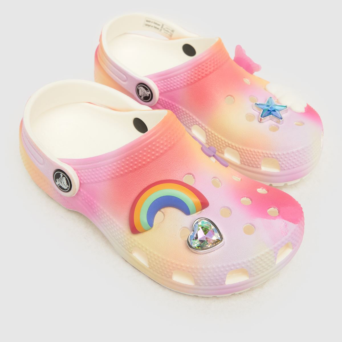 Crocs rosa multi classic ombre träsko flickor juniorsandaler
