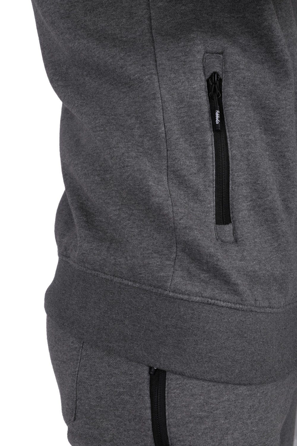 O'Poppy Jogginganzug Herren dunkelgrau (2-tlg), mit Kapuze und Taschen mit Reißverschluss