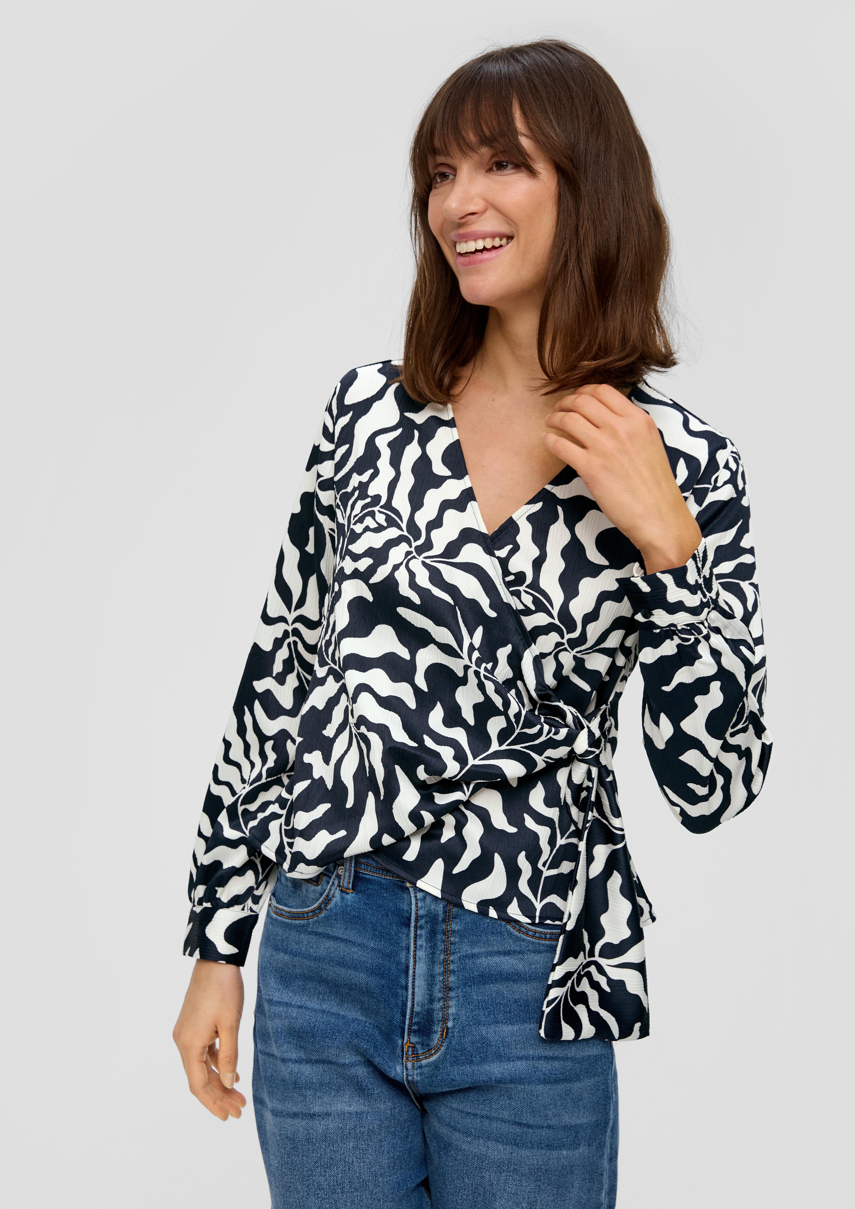 Wickelbluse aus Satin  2144520-59A1