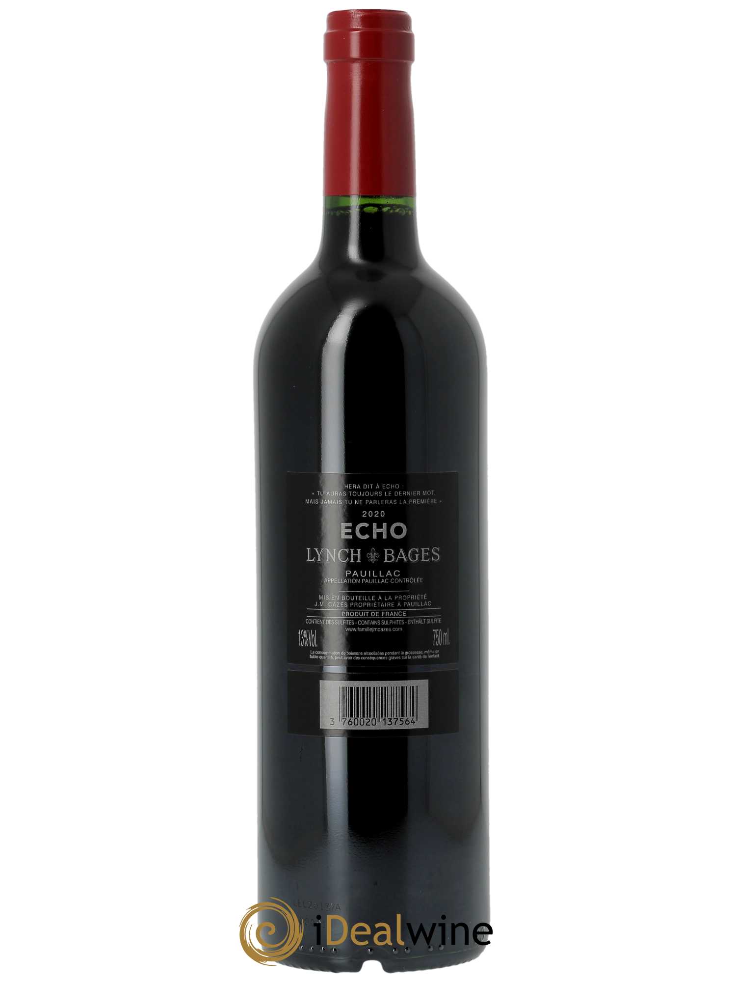 Echo de Lynch Bages Second vin (CBO à partir de 6 BTS) 2020 - Lot de 1 Bouteille