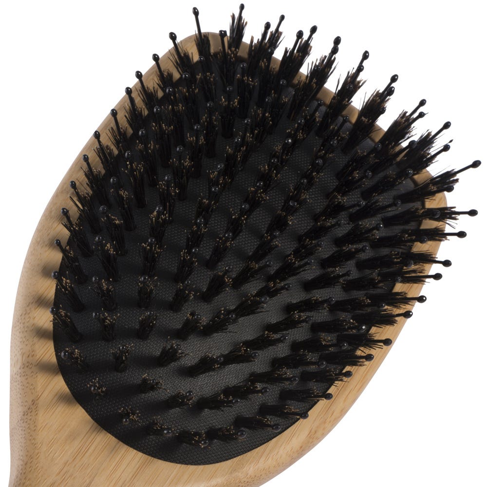 PARSA Beauty Profi FSC Holz Haarbürste Paddle Groß mit Mischborsten
