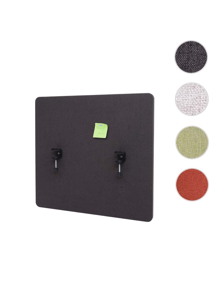 MCW Akustik-Tischtrennwand G75, 60x65cm braun-grau günstig kaufen onesize