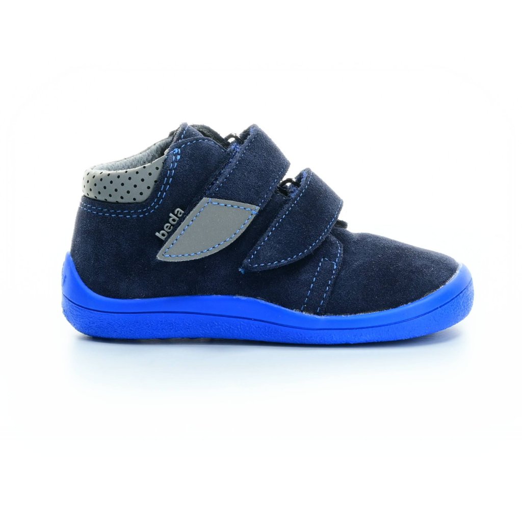 Beda Daniel mit Membran (BF 0001/W/M/2) dunkelblaue Barfuß-Stiefeletten