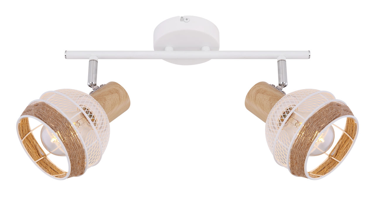 Globo Lighting - WIDY - Strahler Metall weiß, 2x E27