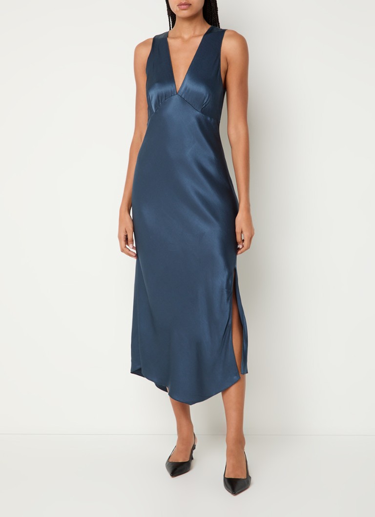Rails Monique satin midi dress with side slit