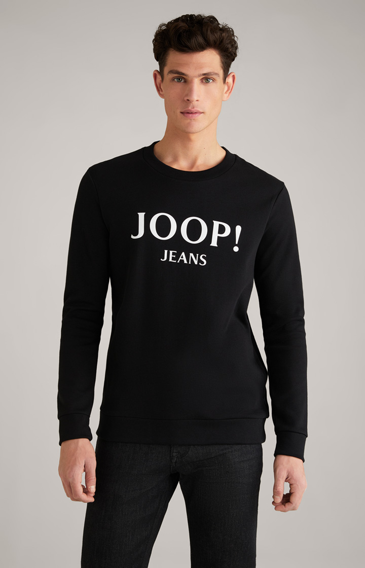 Sweatshirt Alfred in Schwarz/ Weiss