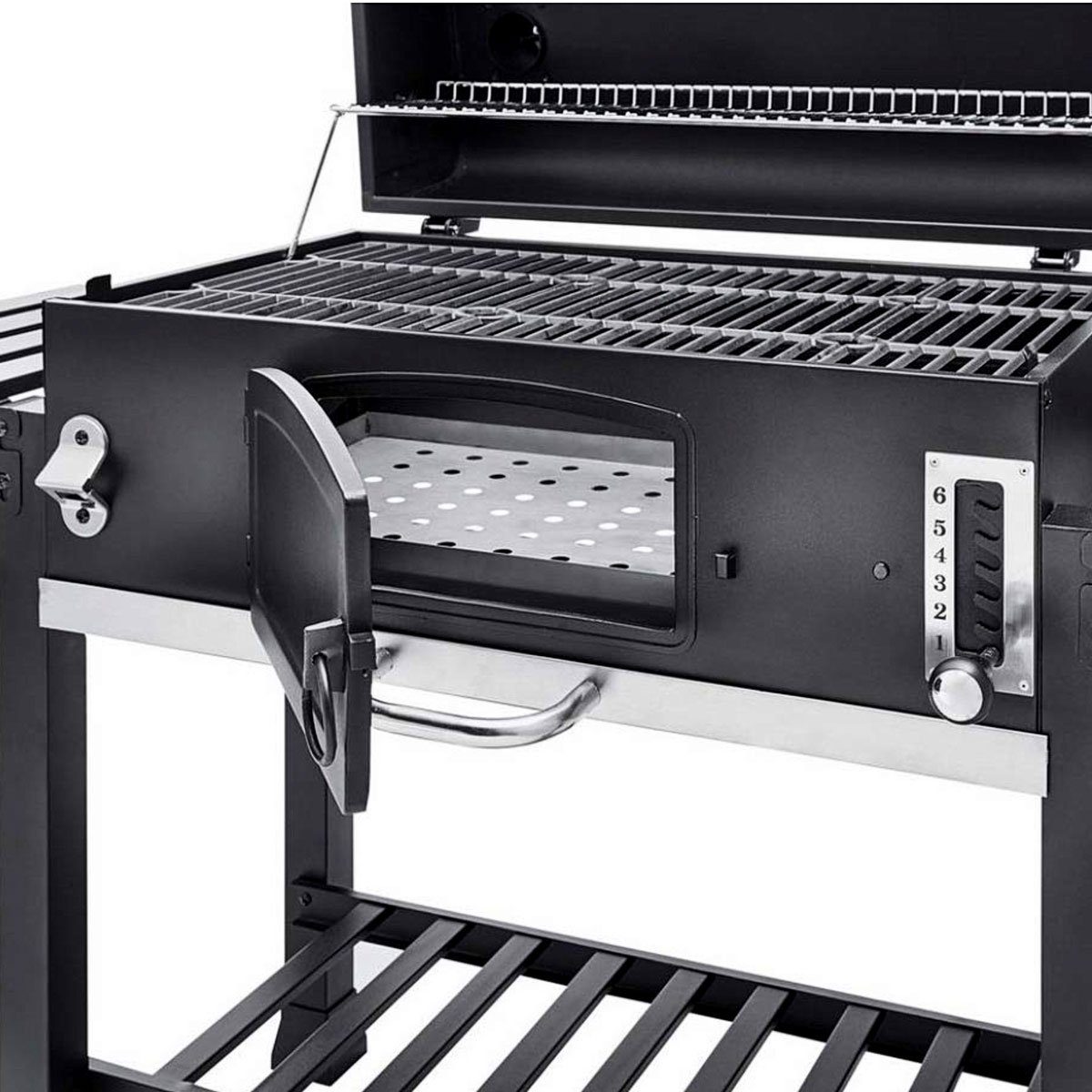TAINO Holzkohlegrill HERO XXL, mit Abdeckhaube, höhenverstellbare Kohlewanne, Grillfläche: ca. 42 x 72 cm