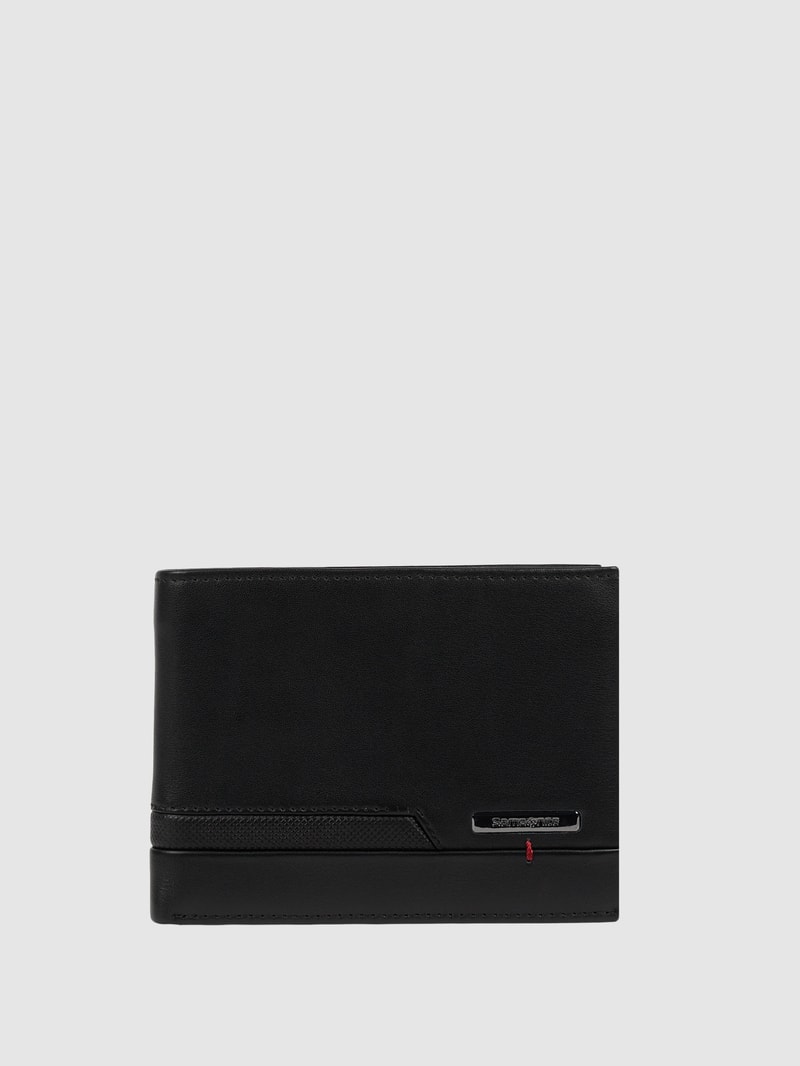 Portemonnaie aus Leder - RFID-blocking in schwarz