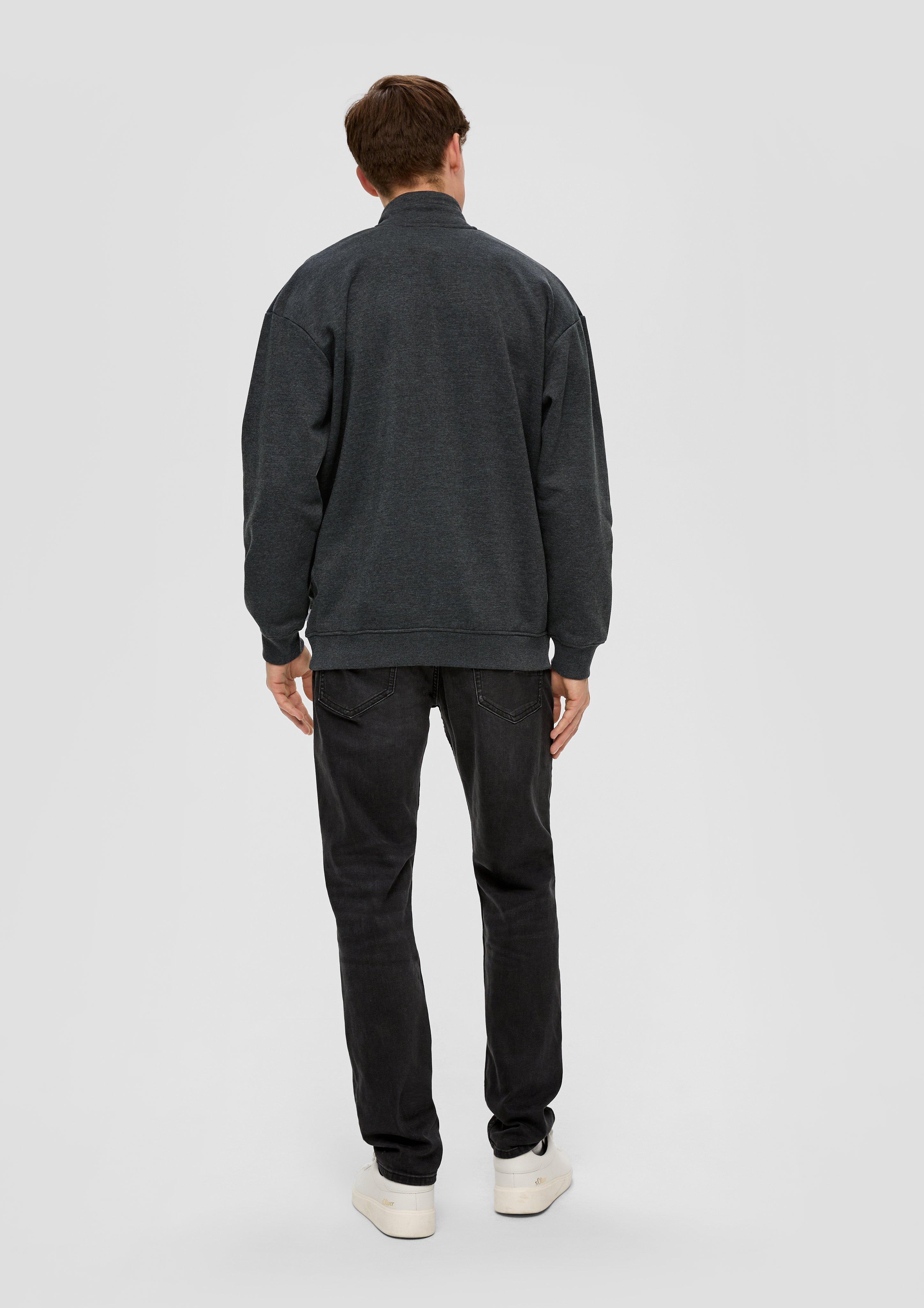 Sweatshirt mit Troyer-Kragen  2138684-98D1