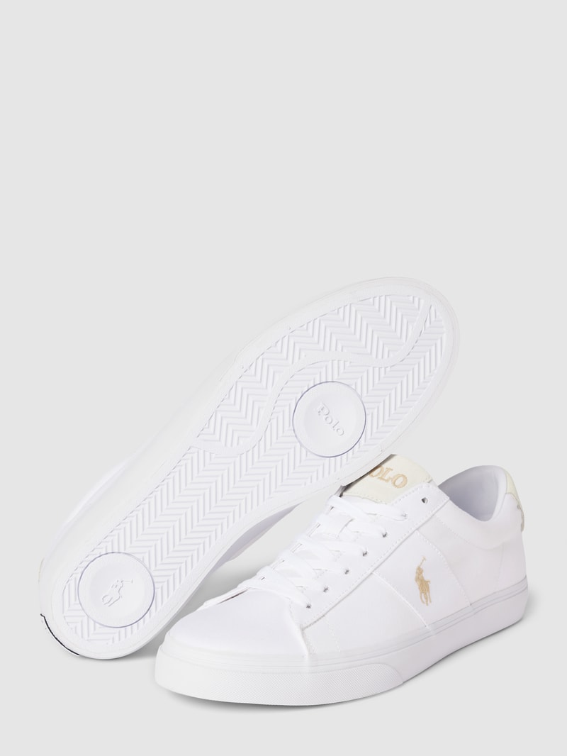 Sneaker mit Label-Stitching Modell 'SAYER' in weiß