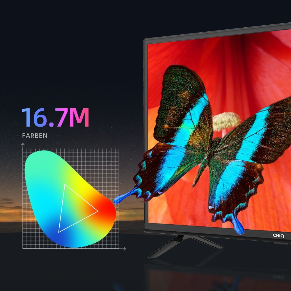 CHiQ L32G5W LED-Fernseher (80,00 cm/32 Zoll, HD, Non Smart-TV, Hotelmodus,HDMI/USB/CI+,Triple Tuner(DVB-T/T2/C/S2),Dolby Audio)