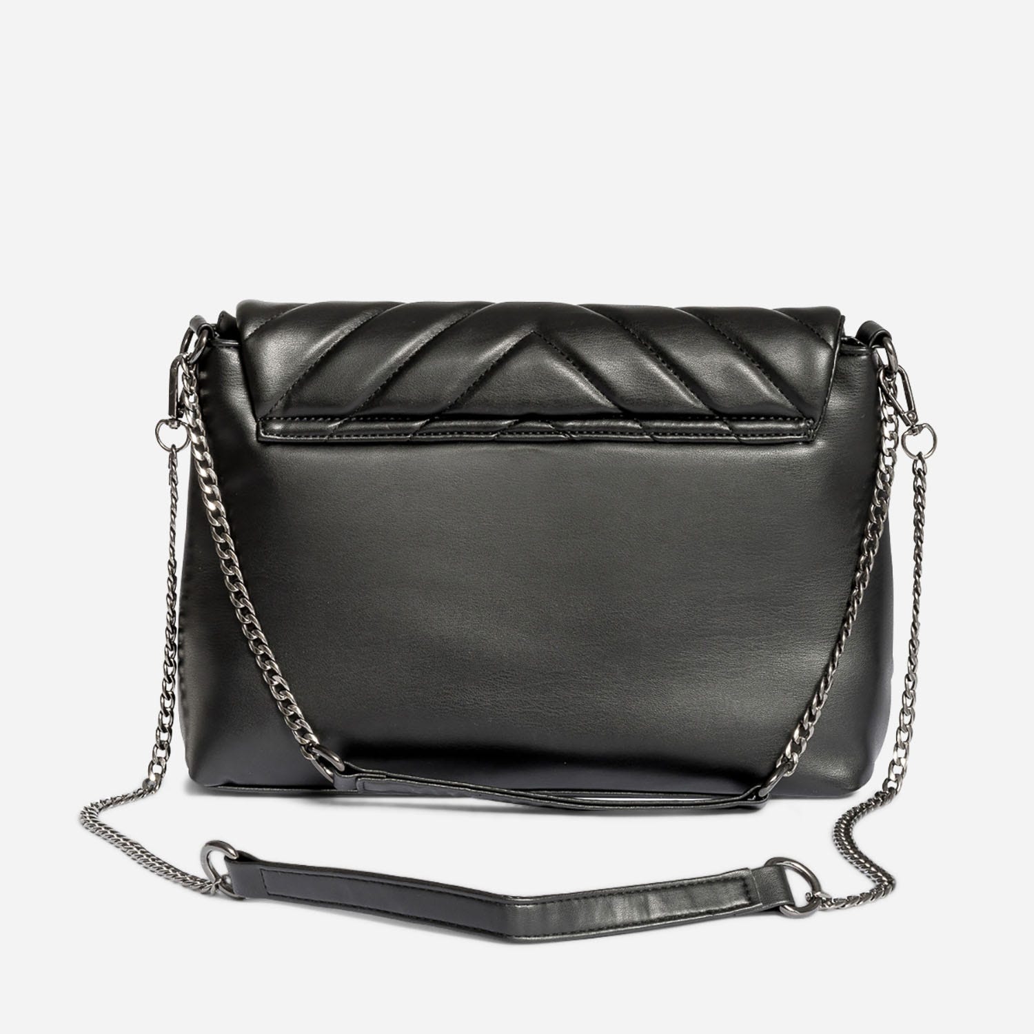 Sac bandoulière TEXTO noir matelassé