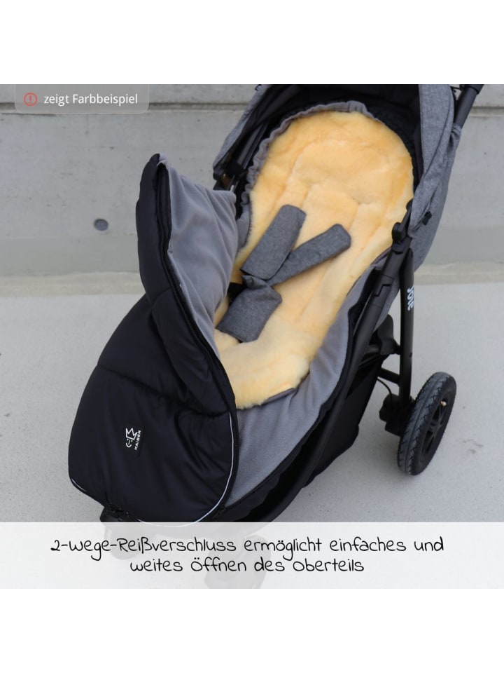 Kaiser Thermo-Fleece Fußsack mit Lammfelleinlage Lukky Look in grau günstig kaufen onesize
