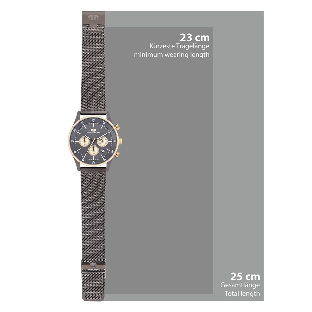 Rhodenwald & Söhne Chronographe Goodwill en Or jaune/anthracite Acier inoxydable en Anthracite Montre