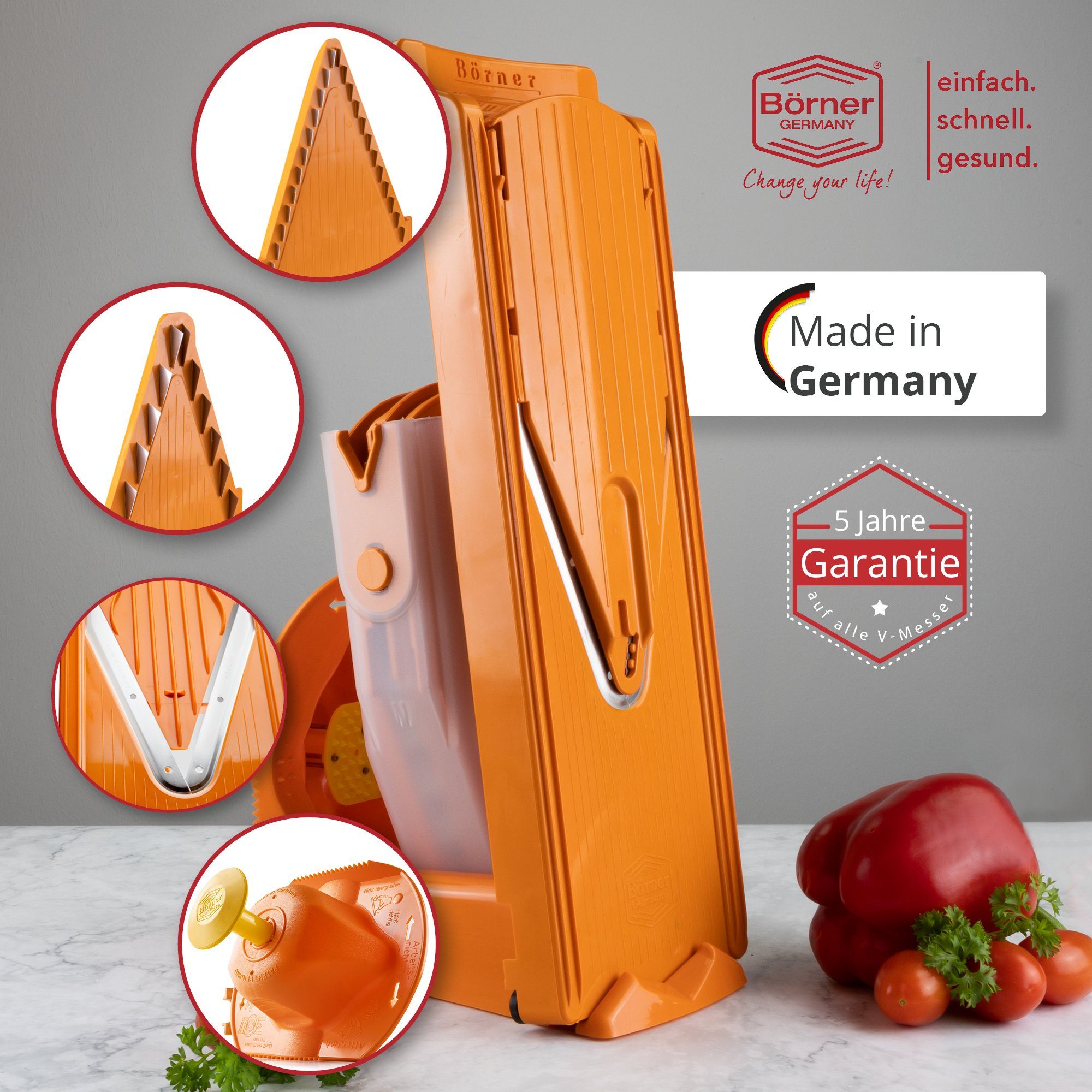 Börner Gemüsehobel Gemüsehobel V3 TrendLine Profi Set