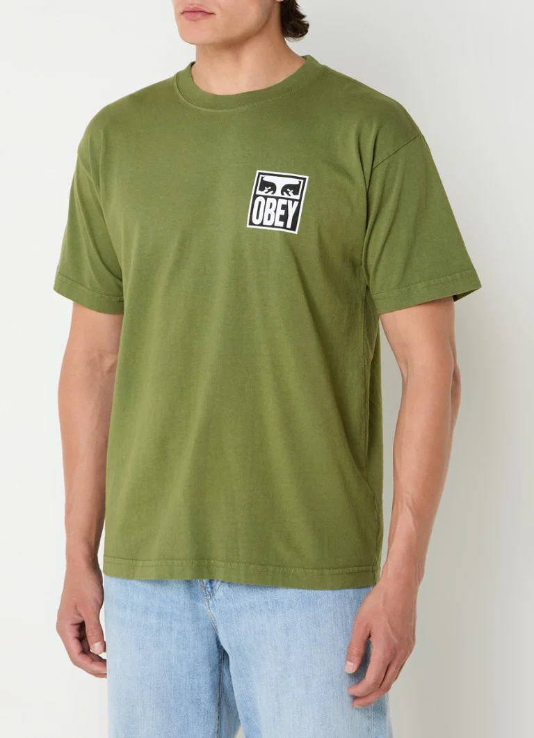 T-shirt Obey Eyes con logo e stampa sul retro.