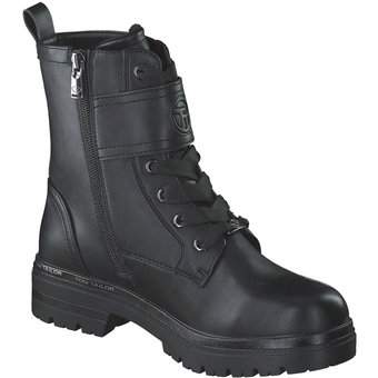 Tom Tailor Schnür Boots in schwarz