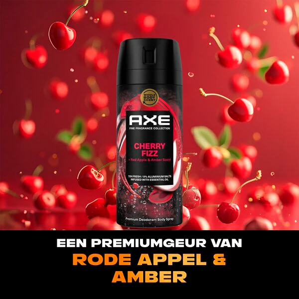 Axe Fine Fragrance Cherry Fizz -deodoranttivartalosuihke 150ml