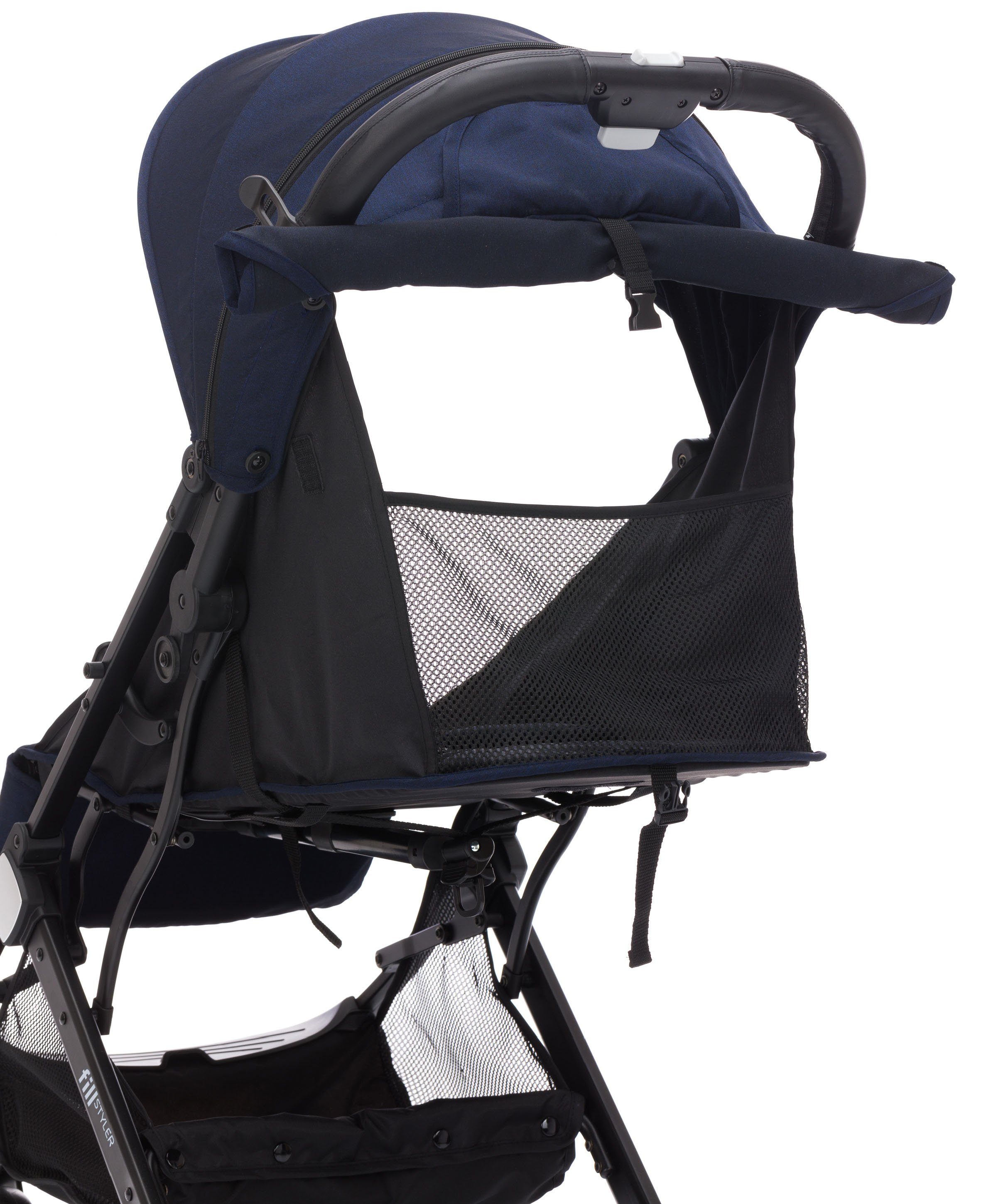 Fillikid Sport-Kinderwagen Styler, blau melange, mit Trolleygriff