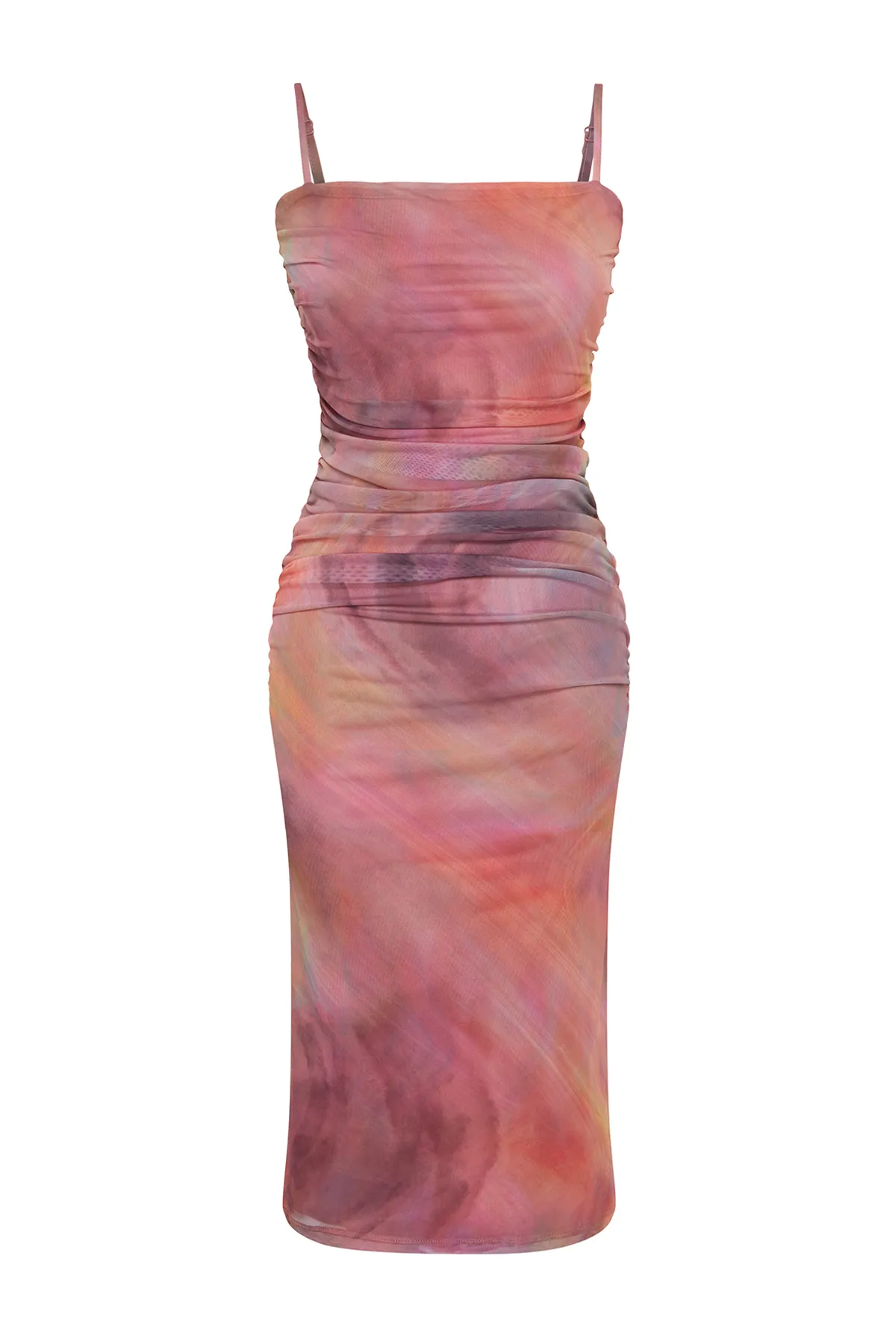 Trendyol Collection  Mehrfarbiges, abstrakt gemustertes, elegantes Abendkleid TPRSS24EL00150