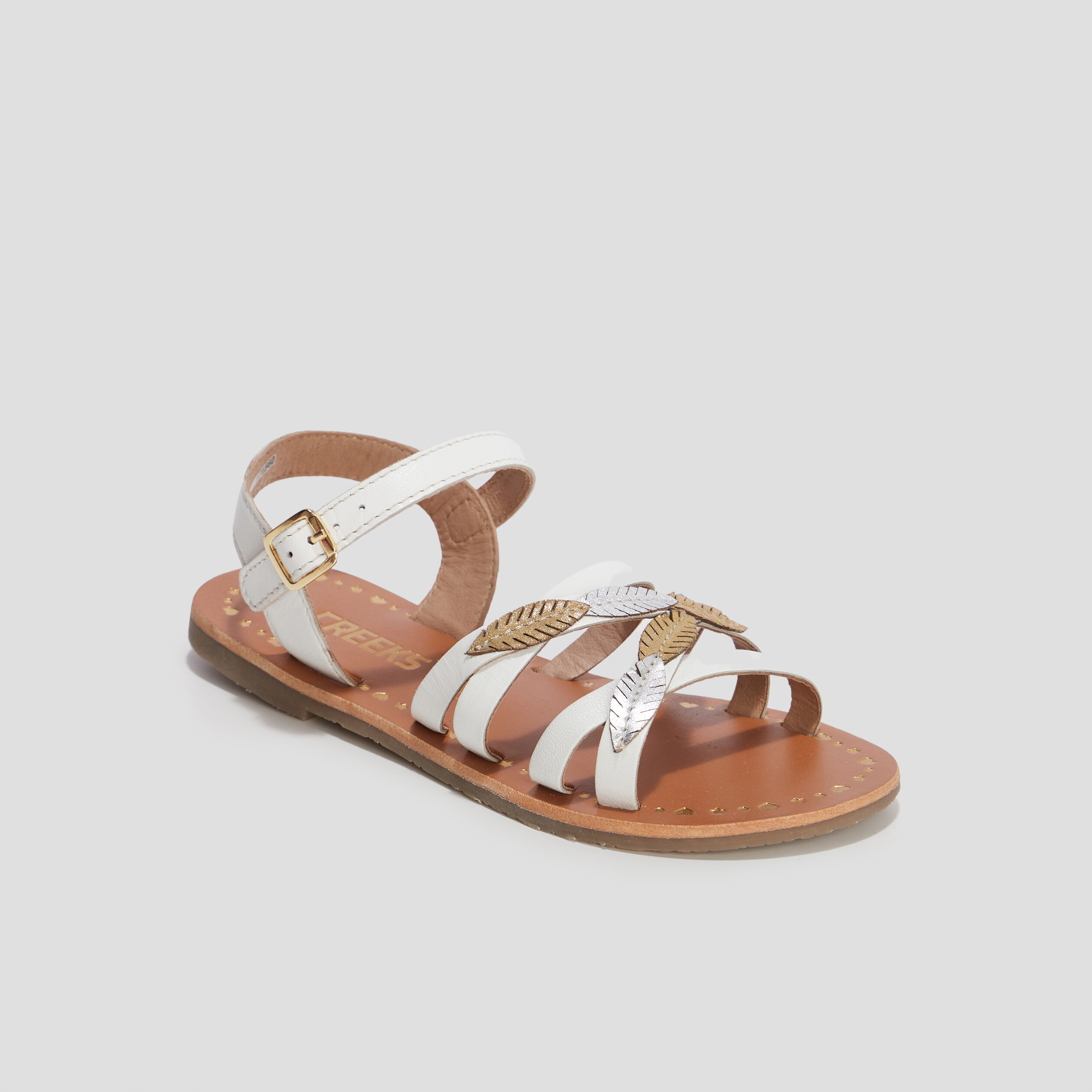 Sandales en cuir Creeks blanc fille | La Halle