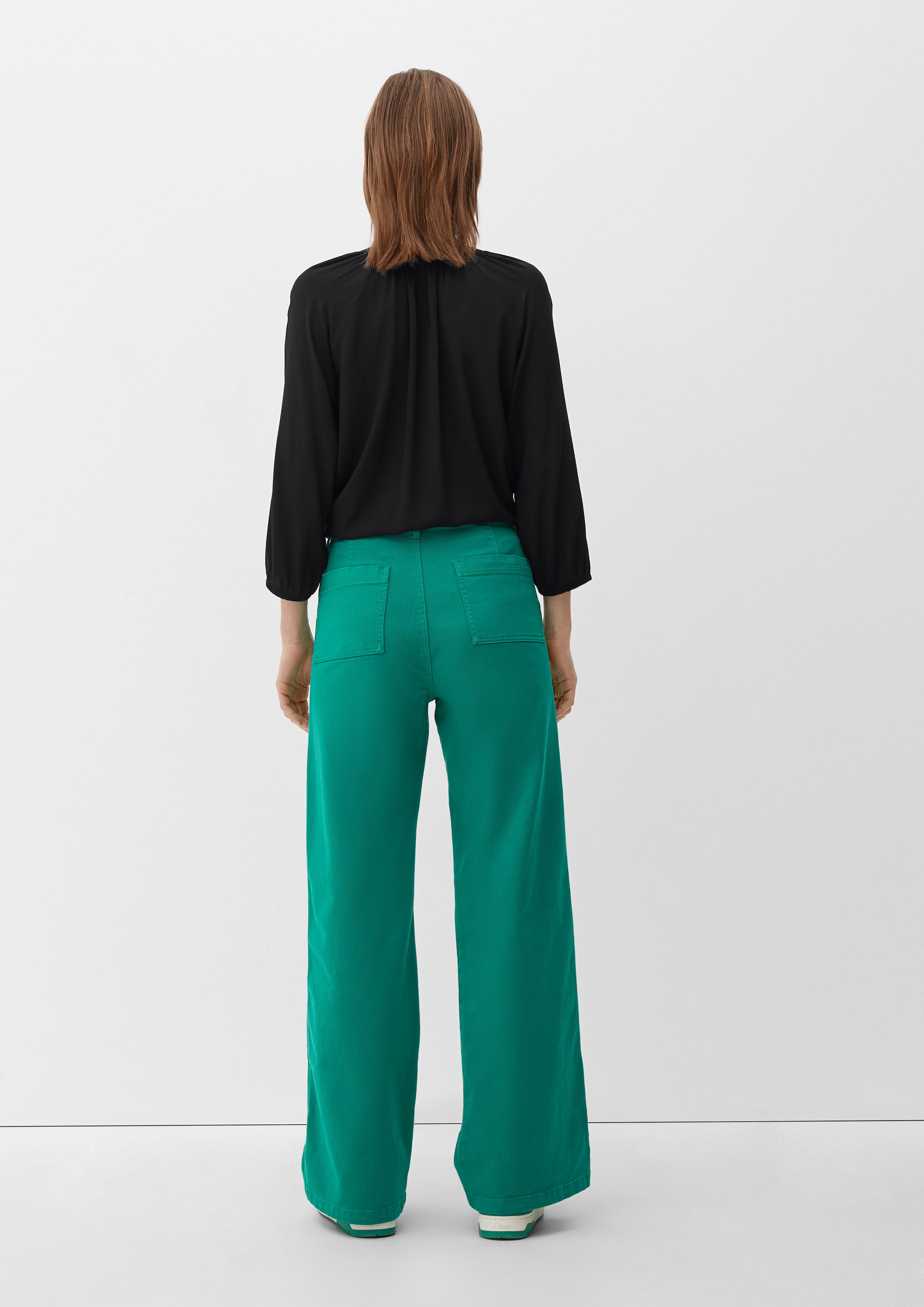 Viskosebluse mit Tunika-Ausschnitt  2128374-9999