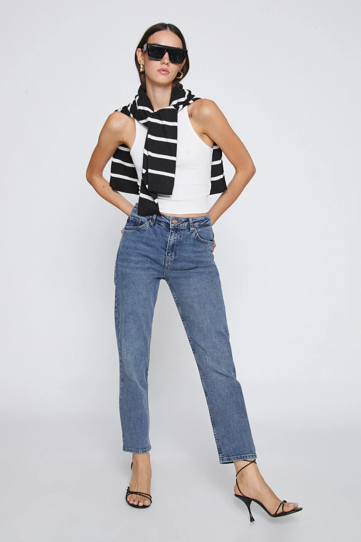 Koton  Mittlere Indigo-Jeans für Damen 3SAL40034MD