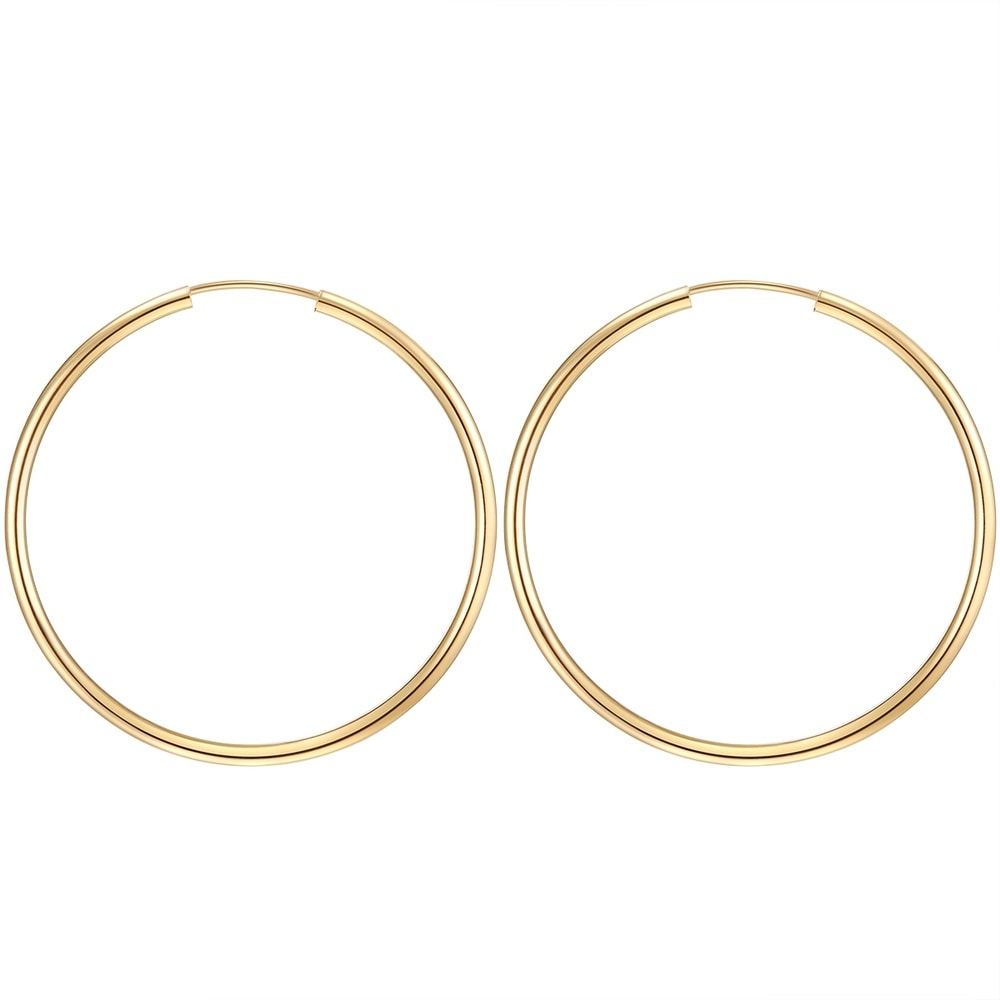 Rafaela Donata Créoles en argent Argent sterling en Or jaune Boucles d'oreilles