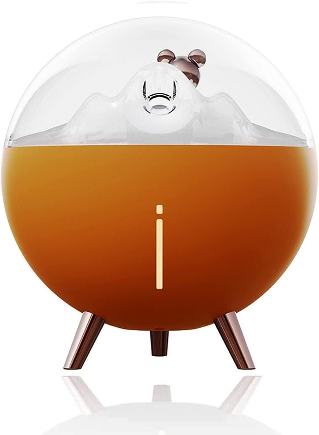 Perfine Luftbefeuchter Tragbarer Mini-Luftbefeuchter mit Nachtlicht - USB-Luftbefeuchter., 260ml kühler Nebel, automatische Abschaltung-für Desktop Schlafzimmer