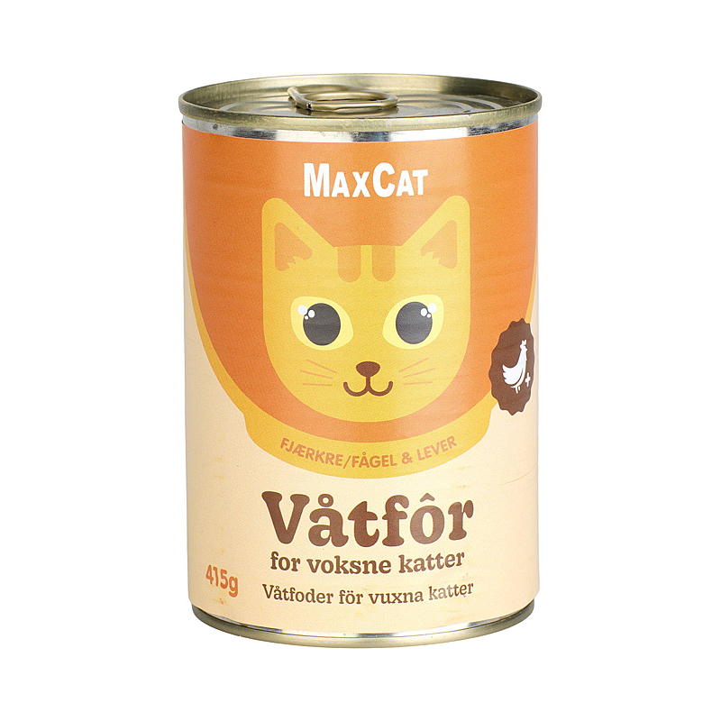MaxCat Kattemat 415 g Fjærkre/lever i saus MaxCat