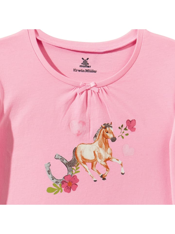 Erwin Müller Single-Jersey Kinder-Nachthemd in rosa günstig kaufen