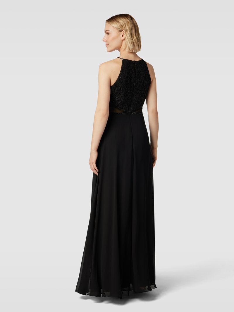 Cocktailkleid mit Neckholder in schwarz