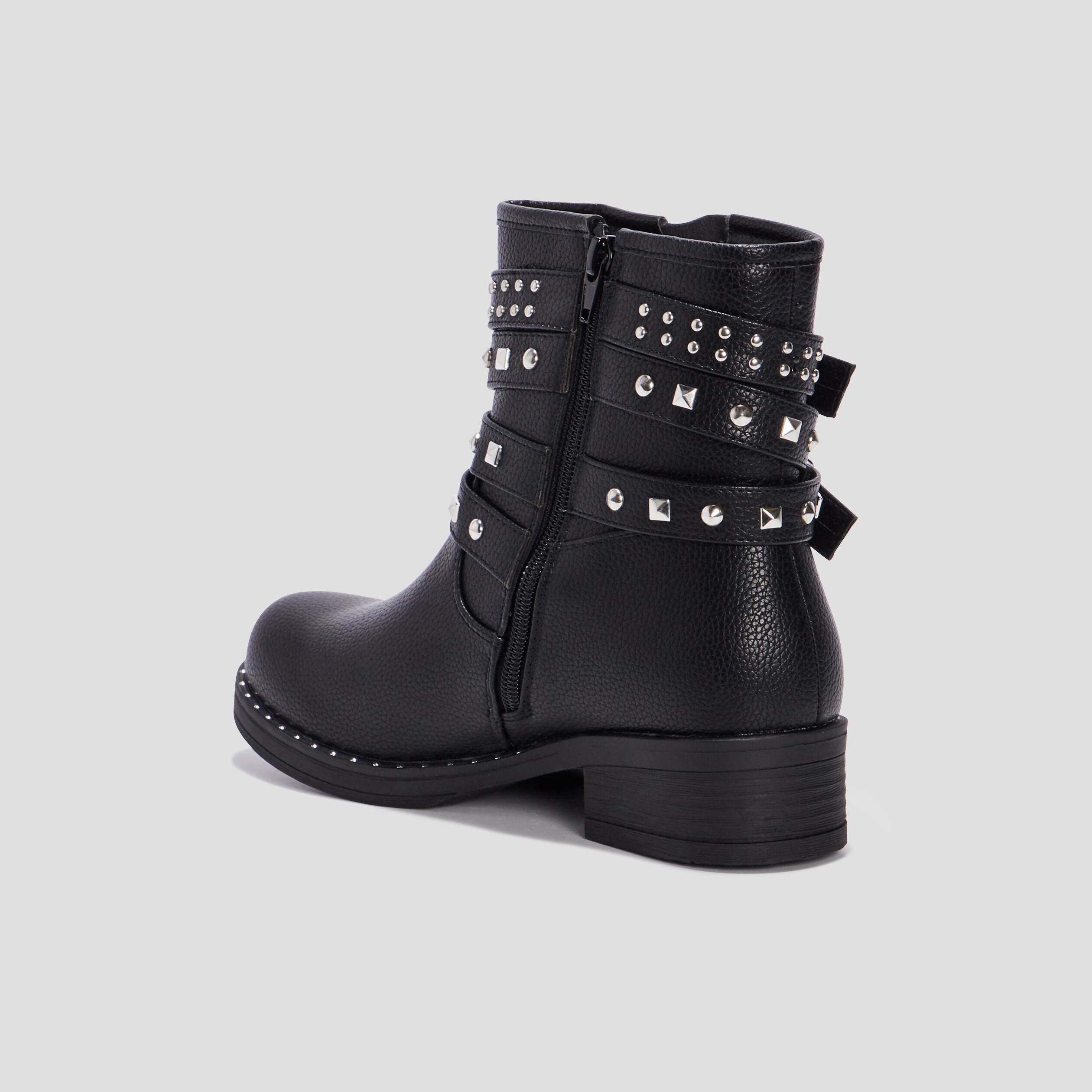 Bottines à talons cloutées noir femme | La Halle