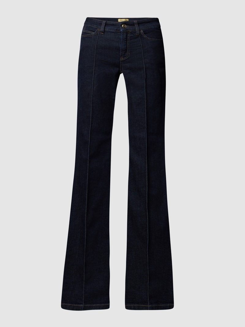 Flared Cut Jeans mit 5-Pocket-Design in dunkelblau