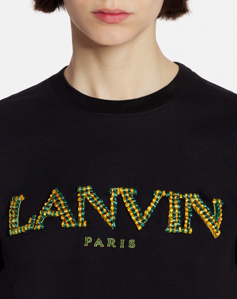 T-SHIRT OVERSIZE BRODÉ RAPHIA LANVIN PARIS
