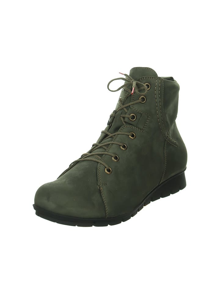 Think! Leder-Boots in Khaki günstig kaufen