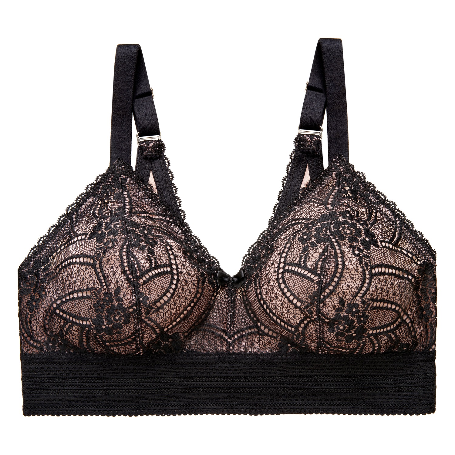 Bramour Gramercy Spitzen-Bralette de luxe - Schwarz