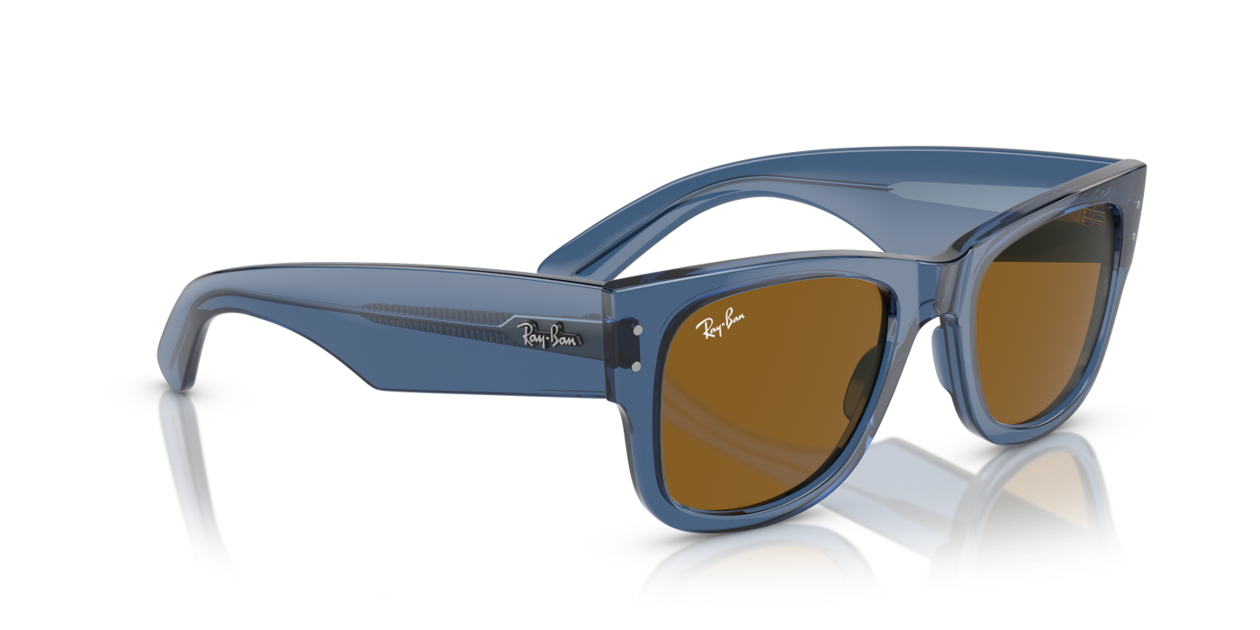 MEGA WAYFARER BIO-BASED - Albastru lucios, maro transparent