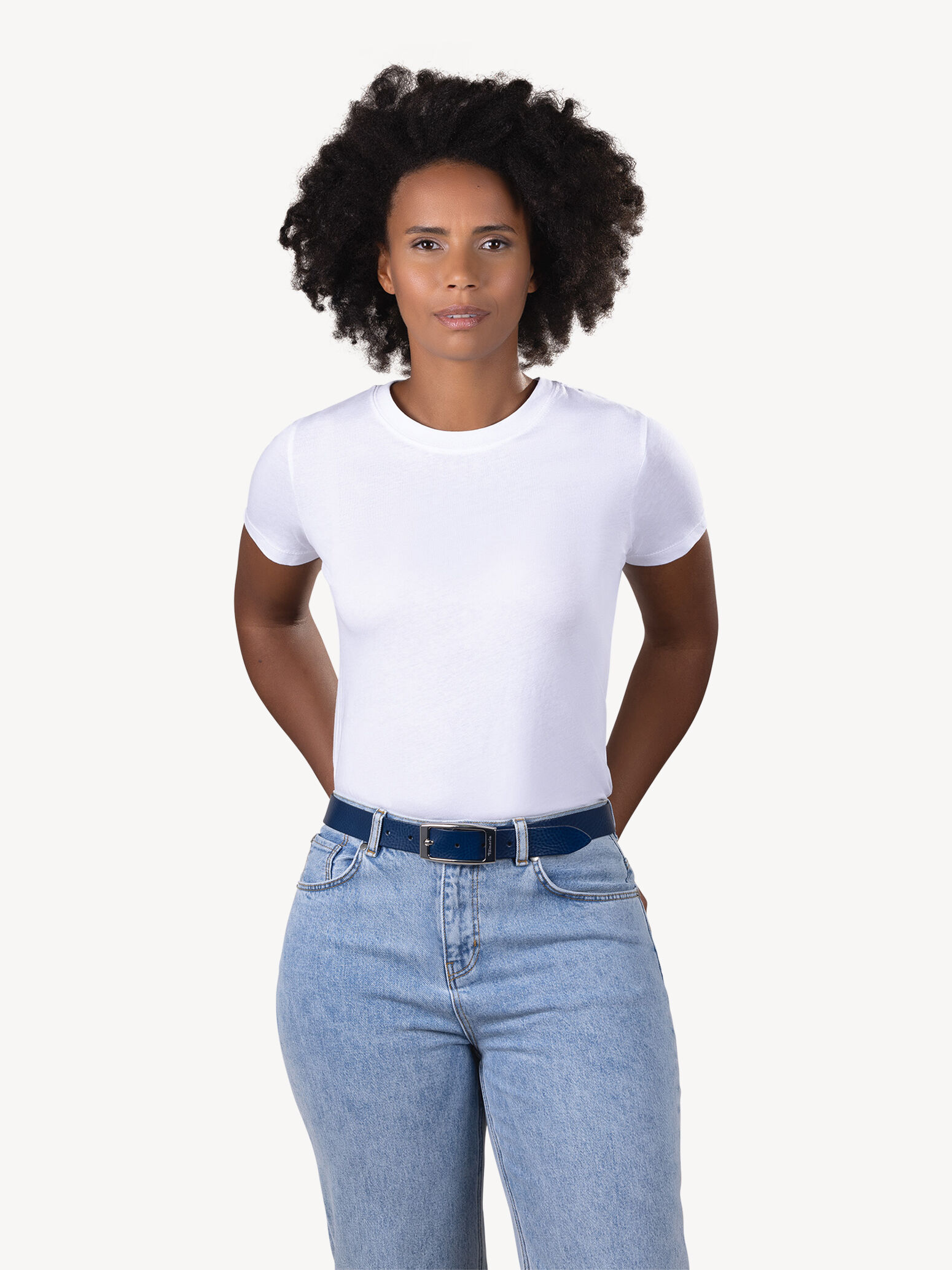 Ceinture en cuir - bleu