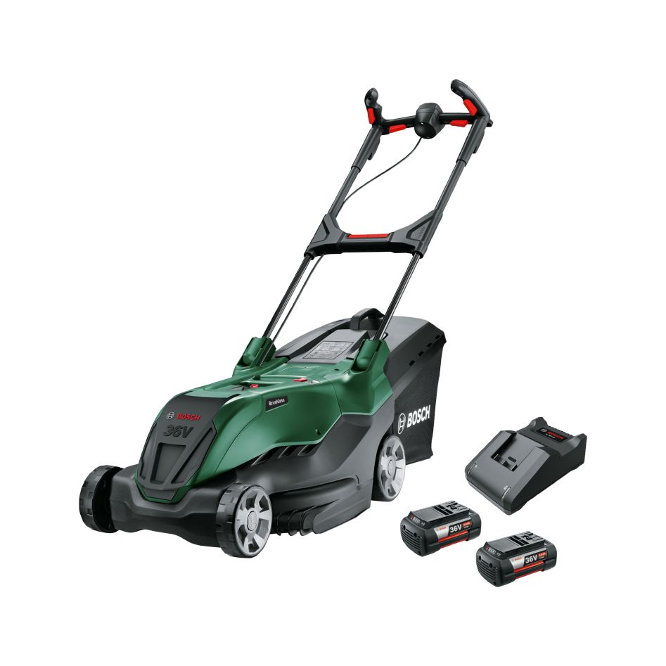 Kosiarka akumulatorowa Bosch Green 06008B9F02 AdvancedRotak 36V-40-650 2x 36V 4.0 Ah i ładowarka AL 36V-20
